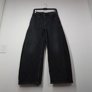 Handmade Reworked Uniqlo Wide Leg Jeans – Super Baggy Fit | Raw Hem